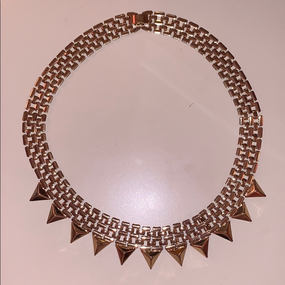Gold Spike Choker Necklace
